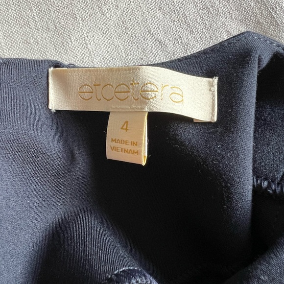 Etcetera navy dress. Great condition- worn once. Size 4 - Picture 3 of 4